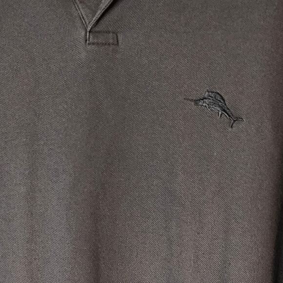Tommy Bahama Polo Shirt Mens Large Black Fish Logo Classic Preppy - Picture 3 of 8
